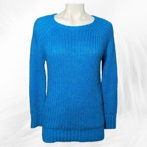 American Eagle Outfitters Women’s Small Blue Cable Knit Pullover Sweater Cozy